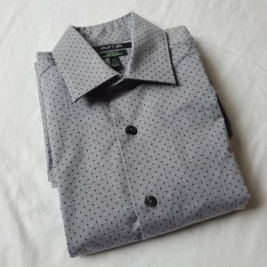 Apt.9 Men's Gray Patterned Collared Shirt